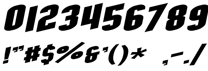 SF Obliquities Extended Font OTHER CHARS