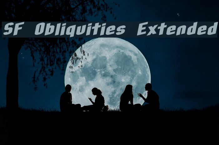SF Obliquities Extended Font examples