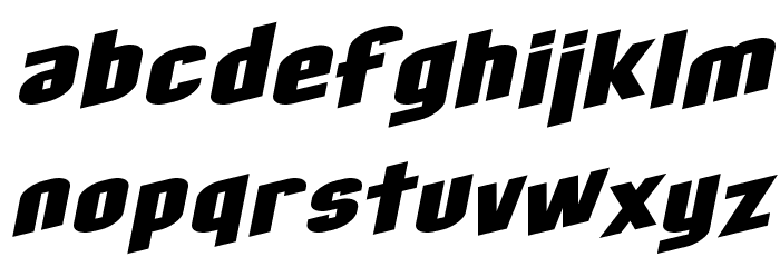SF Obliquities Extended Font LOWERCASE