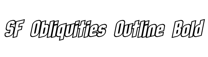 SF Obliquities Outline Bold  フリーフォントのダウンロード
