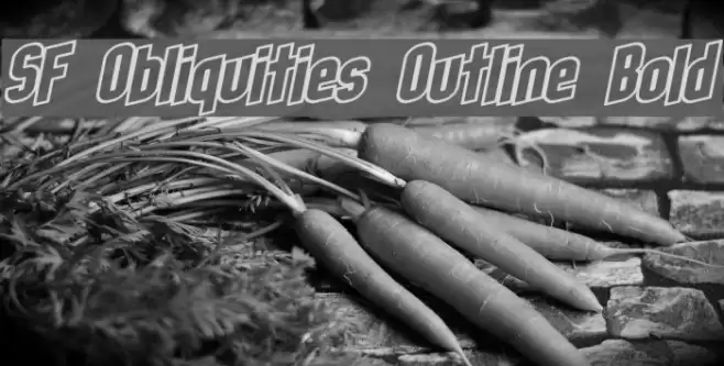 SF Obliquities Outline Bold Font examples