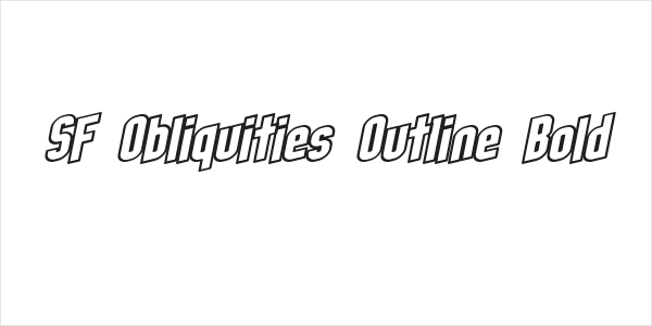 SF Obliquities Outline Bold Logo