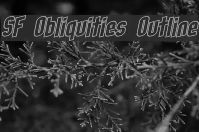 SF Obliquities Outline フォント examples