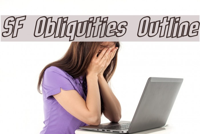 SF Obliquities Outline Font examples