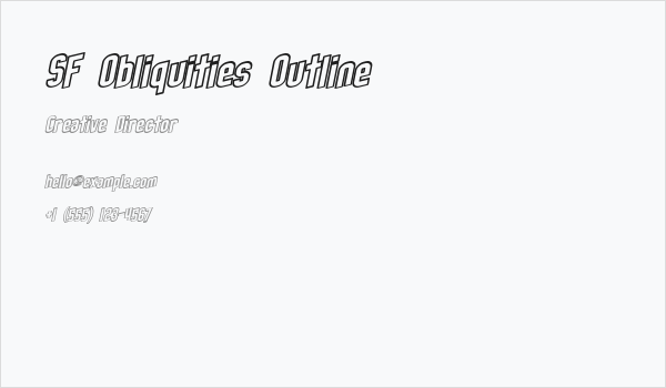 SF Obliquities Outline Business Card