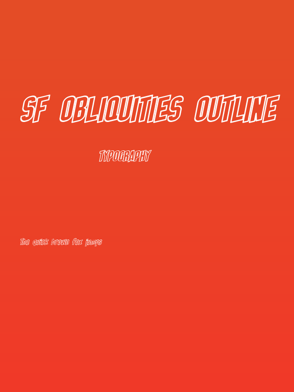 SF Obliquities Outline Poster