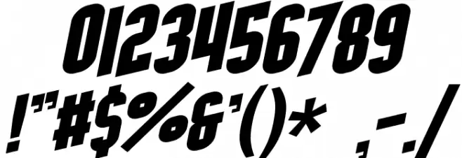 SF Obliquities Font OTHER CHARS