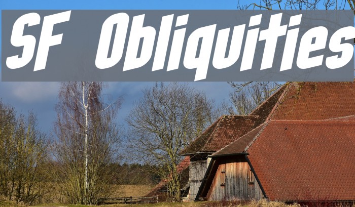 SF Obliquities Font examples