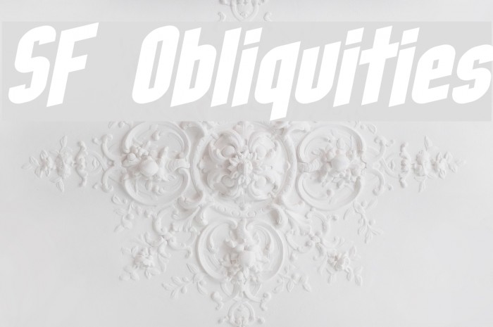 SF Obliquities Font examples