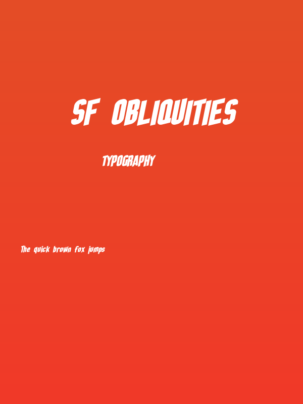 SF Obliquities Poster