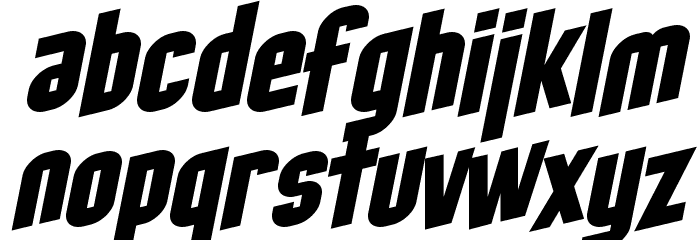 SF Obliquities Font LOWERCASE