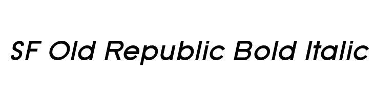 SF Old Republic Bold Italic Font
