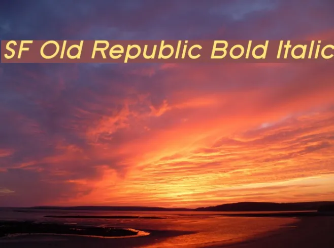 SF Old Republic Bold Italic Example 1