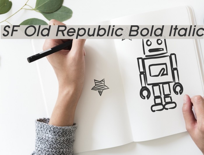 SF Old Republic Bold Italic Font examples