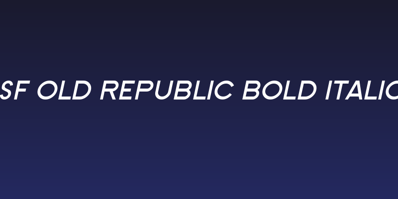 SF Old Republic Bold Italic Social Header