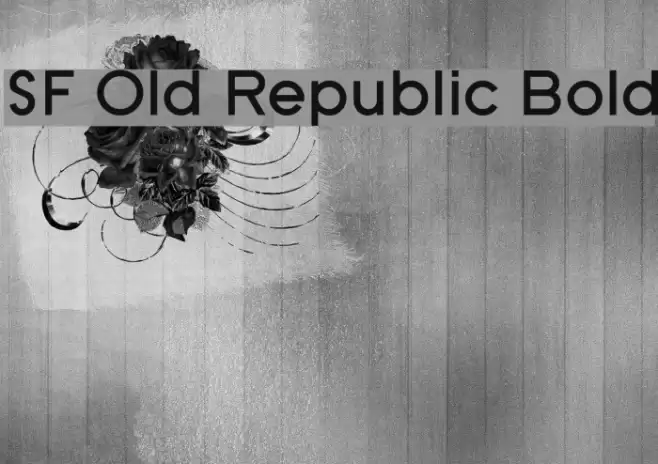 SF Old Republic Bold Schriftart examples