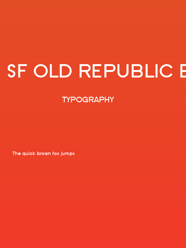 SF Old Republic Bold Poster