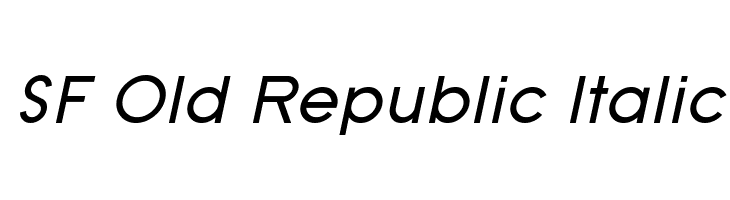 SF Old Republic Italic Font