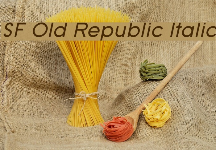 SF Old Republic Italic Font examples