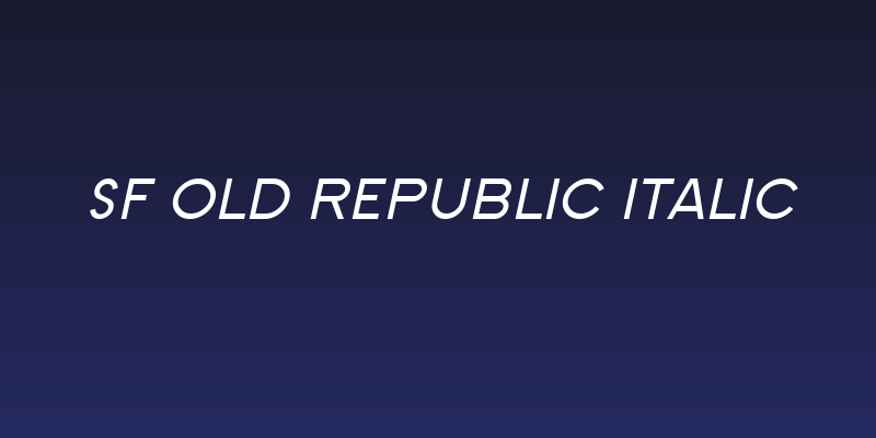 SF Old Republic Italic Social Header