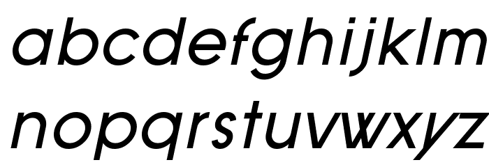 SF Old Republic Italic Font LOWERCASE
