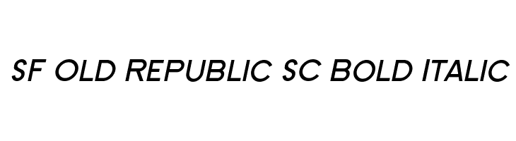 SF Old Republic SC Bold Italic Font