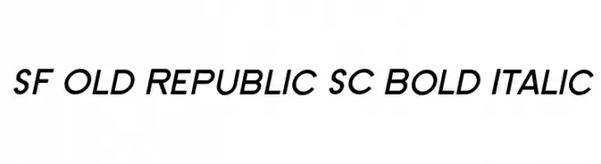 SF Old Republic SC Bold Italic  Frei Schriftart Herunterladen