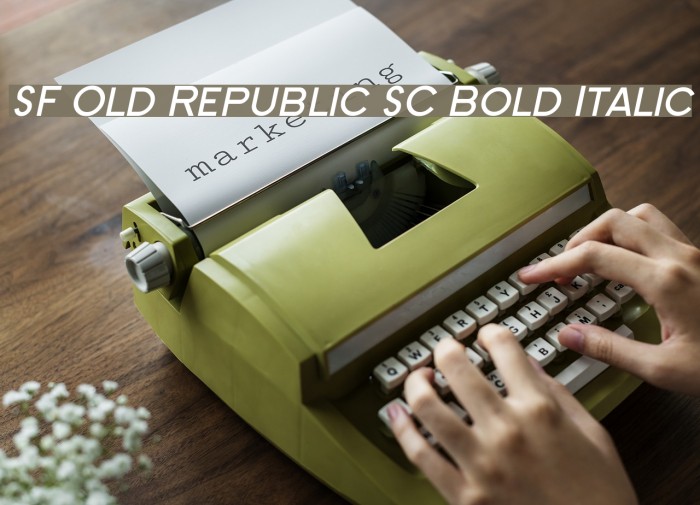 SF Old Republic SC Bold Italic Font examples