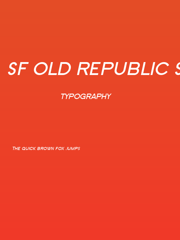 SF Old Republic SC Bold Italic Poster