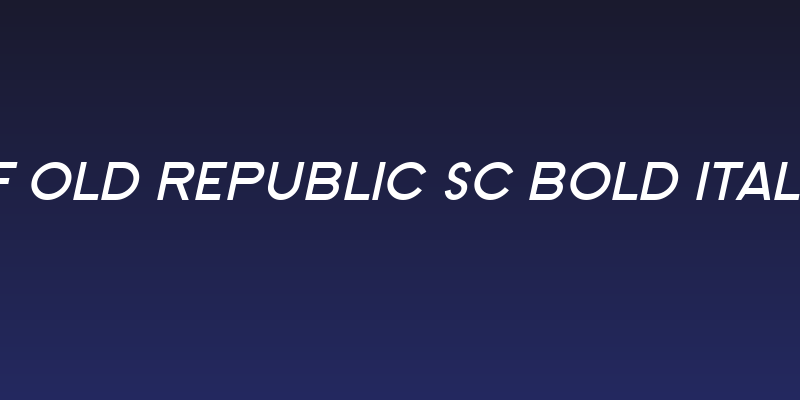 SF Old Republic SC Bold Italic Social Header