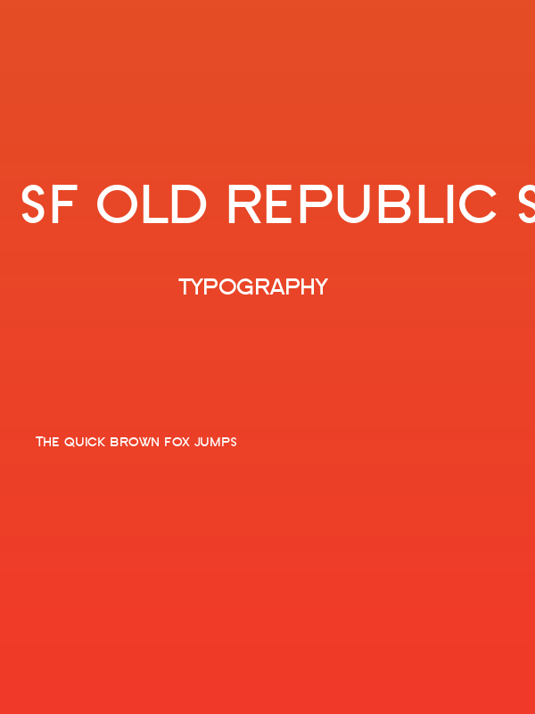 SF Old Republic SC Bold Poster