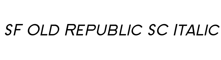SF Old Republic SC Italic Font