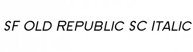 SF Old Republic SC Italic 