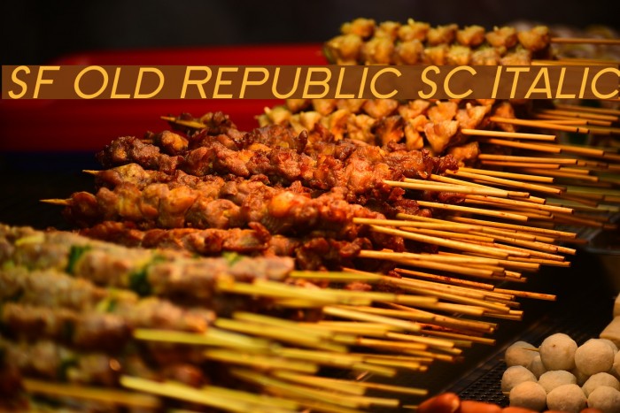 SF Old Republic SC Italic Font examples