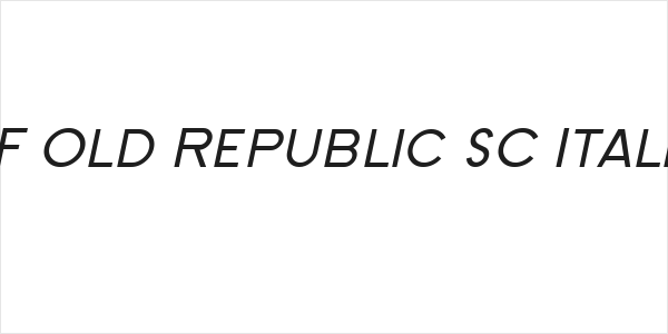 SF Old Republic SC Italic Logo