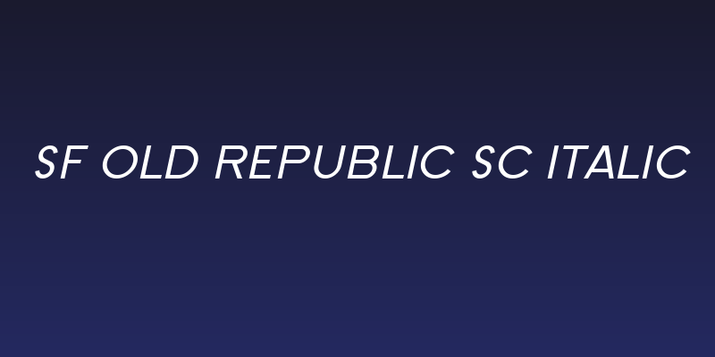 SF Old Republic SC Italic Social Header