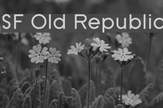 SF Old Republic Fonte examples