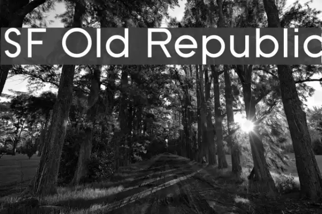 SF Old Republic Fonte examples