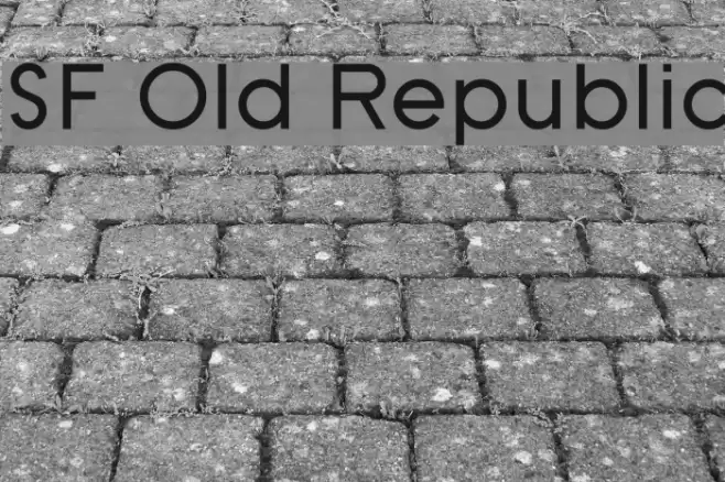 SF Old Republic Fonte examples