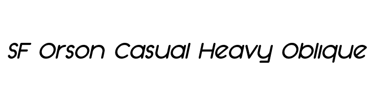 SF Orson Casual Heavy Oblique Font