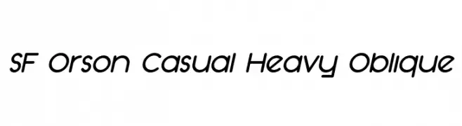 SF Orson Casual Heavy Oblique  Descarca Fonturi Gratis