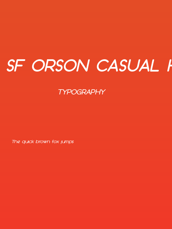 SF Orson Casual Heavy Oblique Poster