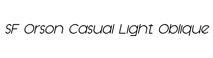 SF Orson Casual Light Oblique Font