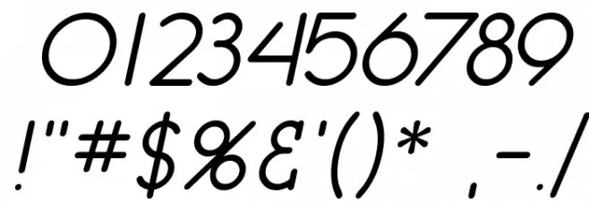 SF Orson Casual Light Oblique Font OTHER CHARS