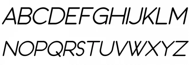 SF Orson Casual Light Oblique Caratteri MAIUSCOLE