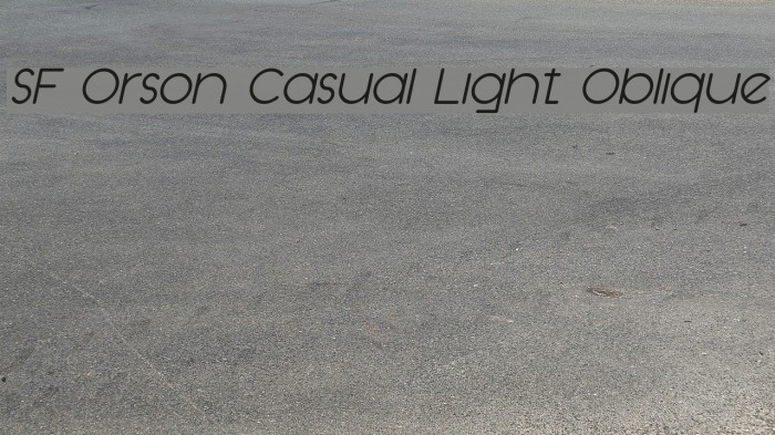 SF Orson Casual Light Oblique Font examples