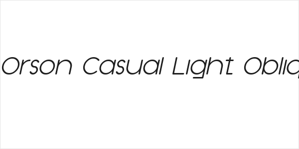 SF Orson Casual Light Oblique Logo