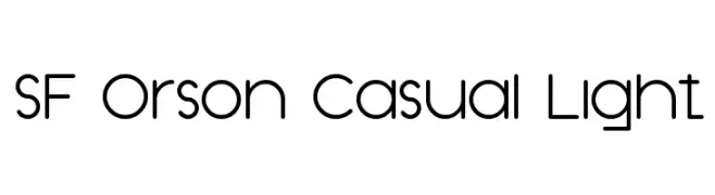 SF Orson Casual Light  Fuentes Gratis Descargar