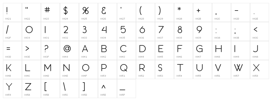 SF Orson Casual Light Character Map