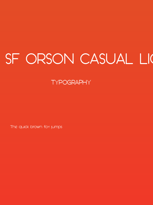 SF Orson Casual Light Poster